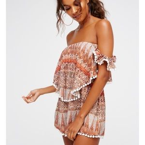 Free people ruffle my feather romper - never worn!